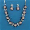 American Diamond Classic Necklace with Rhodium Plating