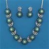 American Diamond Classic Necklace with Rhodium Plating