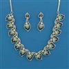 American Diamond Classic Necklace with Rhodium Plating