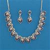 American Diamond Classic Necklace with Rhodium Plating