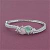 American Diamond Openable kada with Rhodium Plating