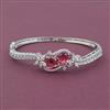 American Diamond Openable kada with Rhodium Plating