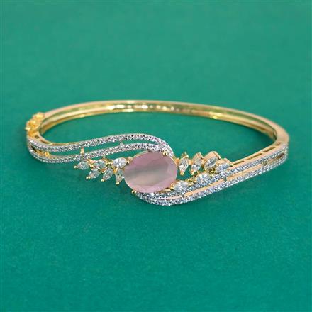 American Diamond Openable kada with 2 Tone Plating
