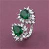 American Diamond Adjustable Ring with Rhodium Plating