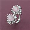 American Diamond Adjustable Ring with Rhodium Plating