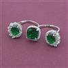 American Diamond Adjustable Ring with Rhodium Plating