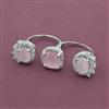 American Diamond Adjustable Ring with Rhodium Plating