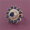 American Diamond Adjustable Ring with Carat Plating