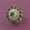 American Diamond Adjustable Ring with Carat Plating