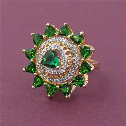 American Diamond Adjustable Ring with Carat Plating