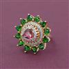 American Diamond Adjustable Ring with Carat Plating