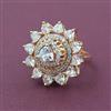 American Diamond Adjustable Ring with Carat Plating