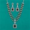 American Diamond Classic Necklace with Rhodium Plating