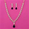American Diamond Classic Necklace with 2 Tone Plating