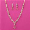 American Diamond Classic Necklace with 2 Tone Plating