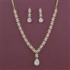 American Diamond Classic Necklace with 2 Tone Plating