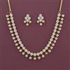 American Diamond Moti Necklace with Rhodium Plating 2 Tone Plating