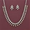 American Diamond Moti Necklace with Rhodium Plating 2 Tone Plating