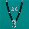 American Diamond Classic Pendant Set with Rhodium Plating