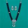 American Diamond Classic Pendant Set with Rhodium Plating