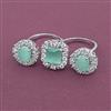 American Diamond Adjustable Ring with Rhodium Plating