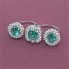 American Diamond Adjustable Ring with Rhodium Plating