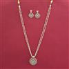American Diamond Moti Pendant Set with Rhodium Plating 2 Tone Plating