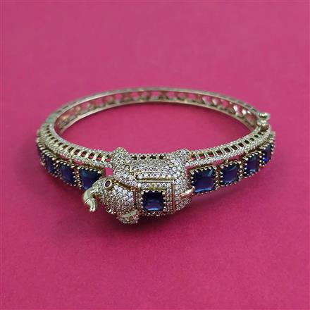 American Diamond Openable kada with Mehndi Plating