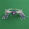 American Diamond Openable kada with Rhodium Plating