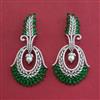 American Diamond Classic Earring with Rhodium Plating