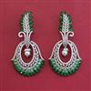 American Diamond Classic Earring with Rhodium Plating
