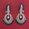 American Diamond Classic Earring with Rhodium Plating