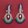 American Diamond Classic Earring with Rhodium Plating