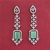 American Diamond Classic Earring with Rhodium Plating