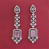 American Diamond Classic Earring with Rhodium Plating