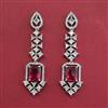 American Diamond Classic Earring with Rhodium Plating