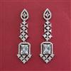 American Diamond Classic Earring with Rhodium Plating