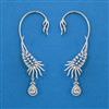 American Diamond Earcuff with Rhodium Plating
