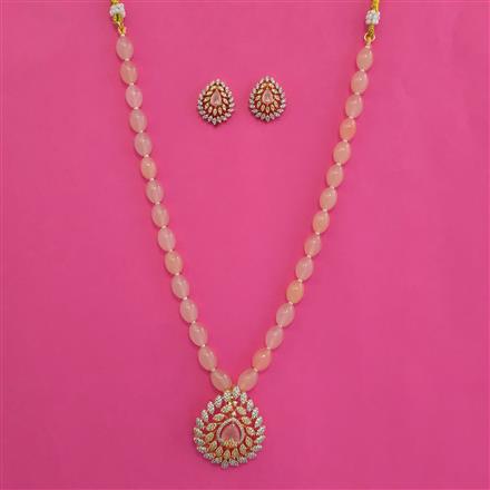 American Diamond Classic Pendant Set with 2 Tone Plating