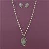 American Diamond Classic Pendant Set with Mehndi Plating