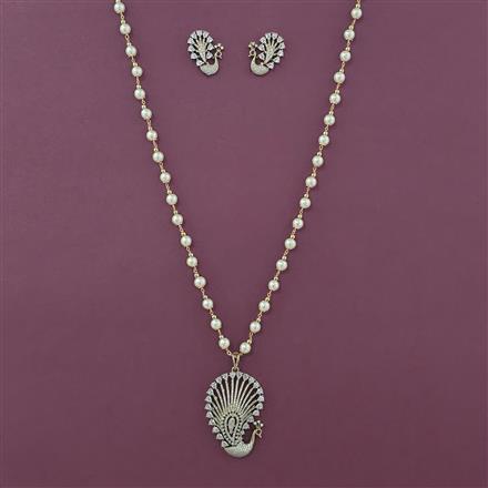 American Diamond Classic Pendant Set with Mehndi Plating