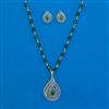 American Diamond Classic Pendant Set with 2 Tone Plating