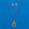 American Diamond Classic Pendant Set with 2 Tone Plating