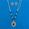 American Diamond Classic Pendant Set with 2 Tone Plating