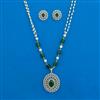 American Diamond Classic Pendant Set with 2 Tone Plating