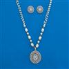 American Diamond Classic Pendant Set with 2 Tone Plating