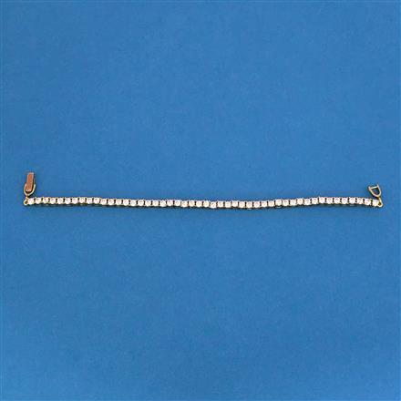 American Diamond Classic Bracelet With Mehndi Plating Rhodium Plating 2 Tone Plating
