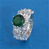 American Diamond Adjustable Ring With Rhodium Plating