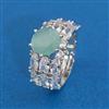 American Diamond Adjustable Ring With Rhodium Plating