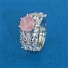 American Diamond Adjustable Ring With Rhodium Plating